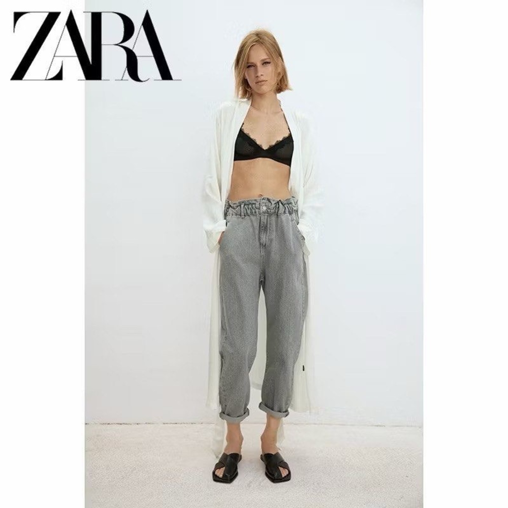 Zara Women's Gray Cropped Jeans